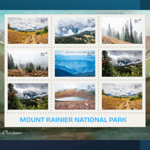 Mount Rainier Crafted Postcard